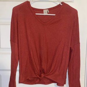 Waffle knit top